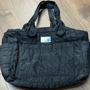 Marc Jacobs black diaper bag with strap
